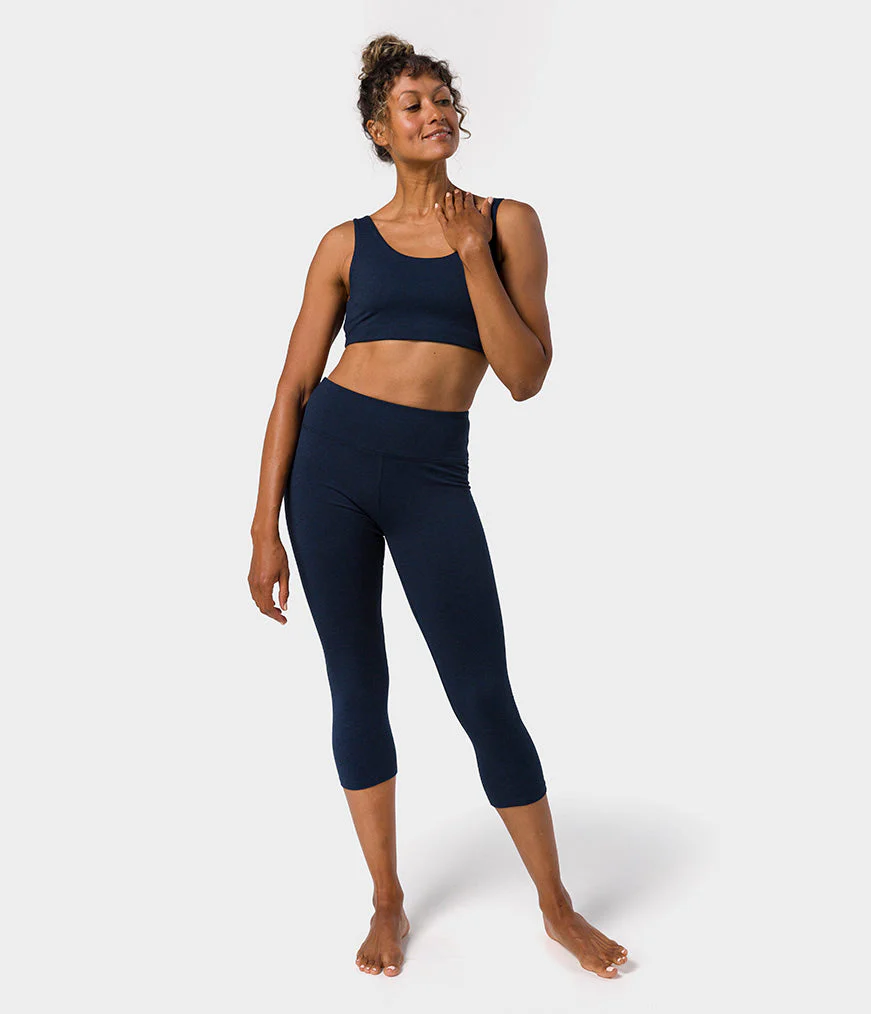 Manduka Dhara Capri - Midnight Heather-4