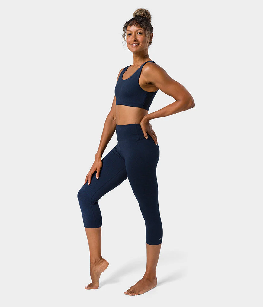 Manduka Dhara Capri - Midnight Heather-5
