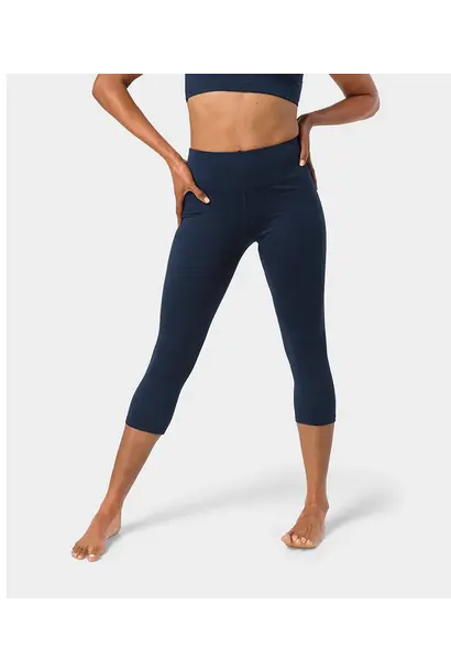 Manduka Dhara Capri - Midnight Heather