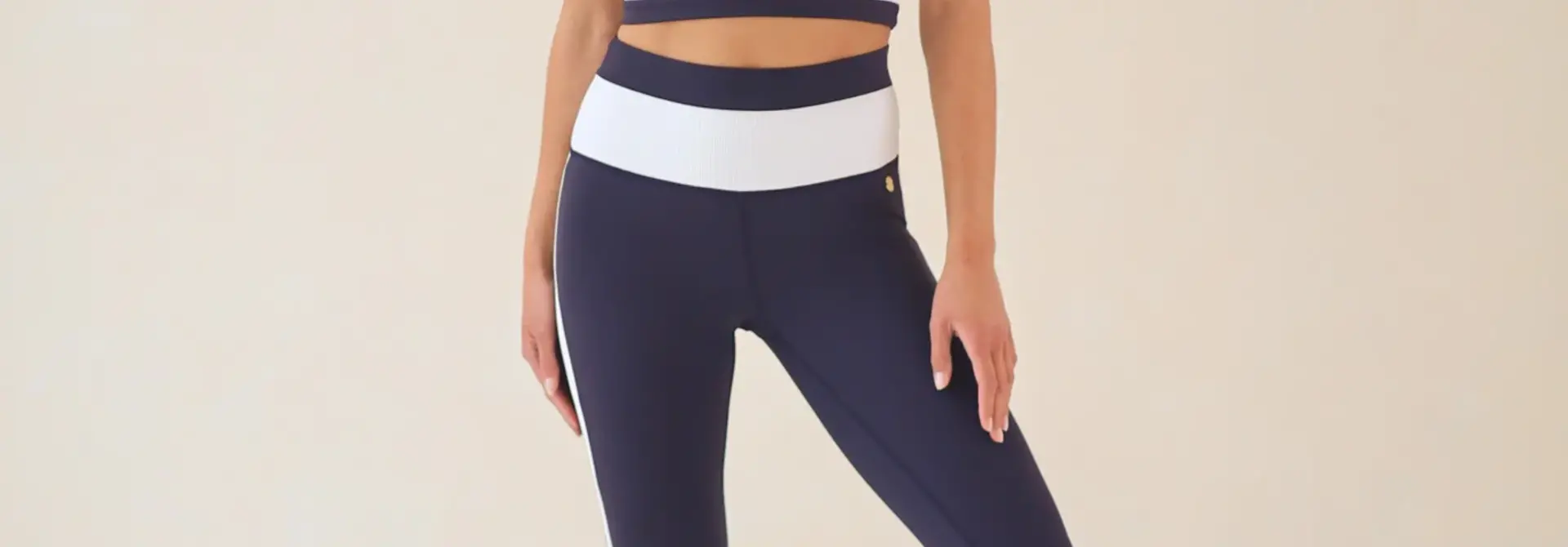 House of Gravity The Gravity Crop Top - Deep Blue x White Topaz