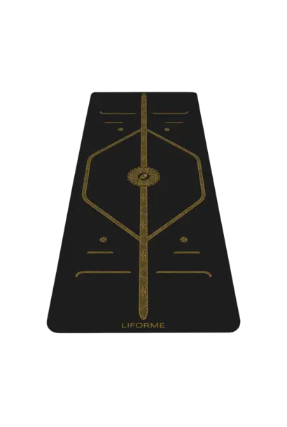 Liforme Yogamatte - Schwarz & Gold