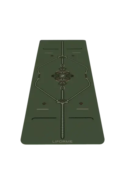 Liforme Yoga Mat - Mindful Garden Deep Forest Green
