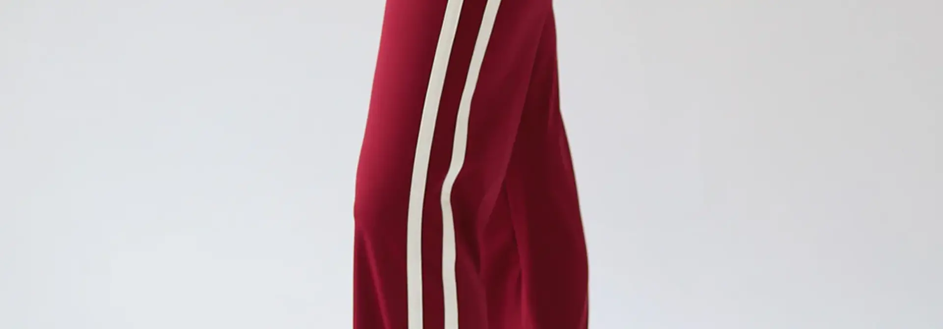 House of Gravity Active Stripe Trouser - Deep Ruby Red