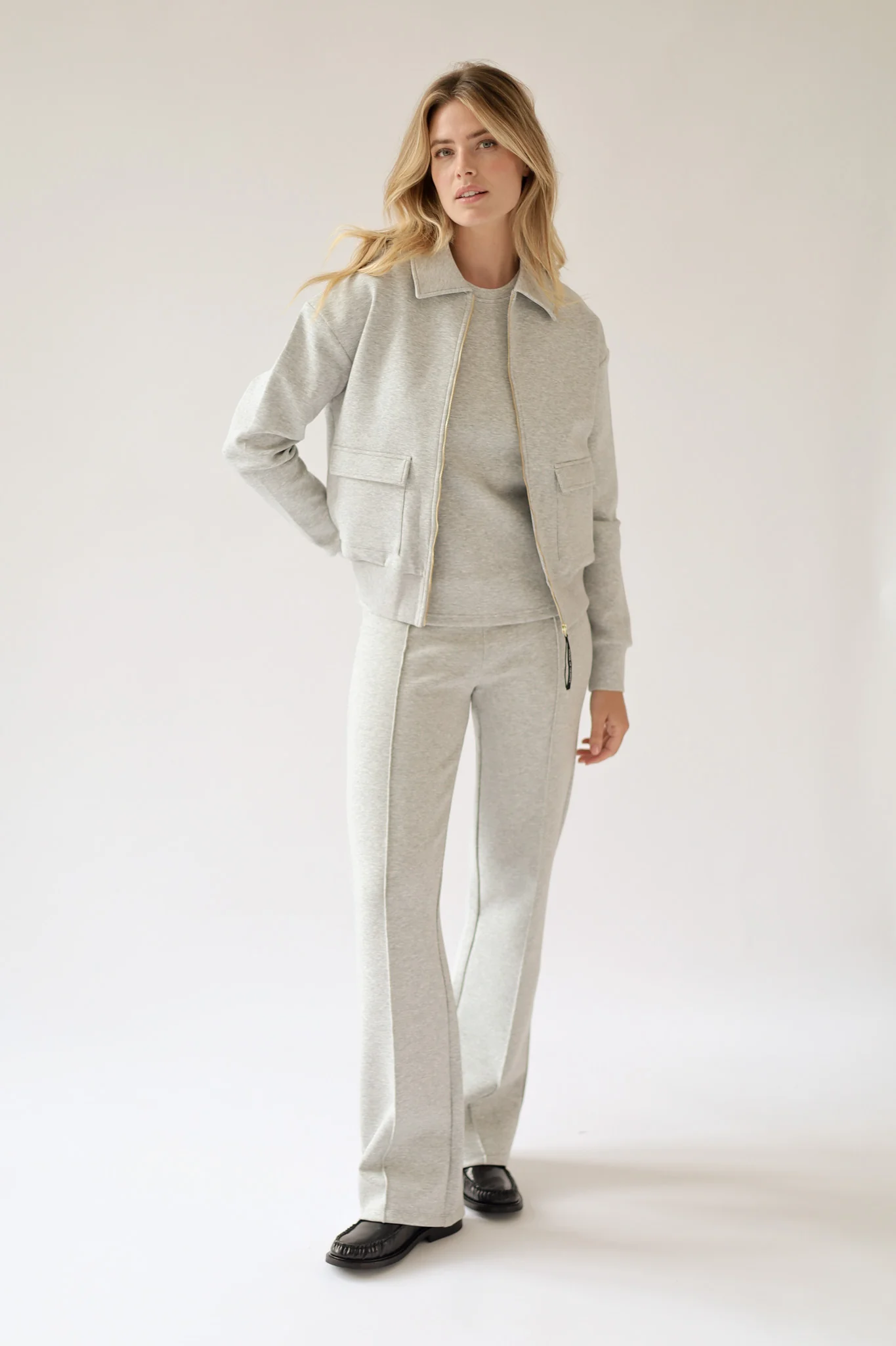 House of Gravity Tailored Trouser - Stone Melange-2