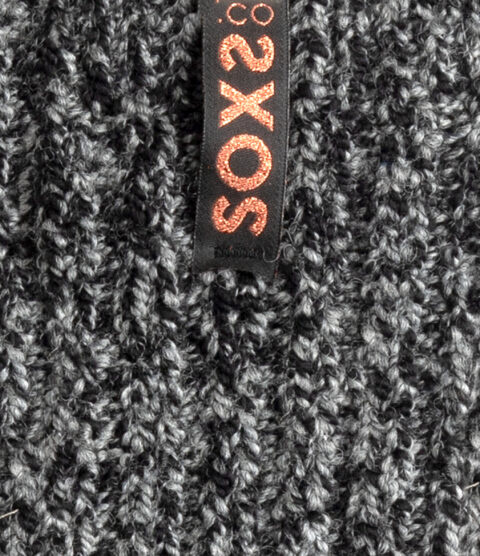 Soxs Antislip Sokken Halfhoog - Dark Grey/Moonless Night 37-41-4