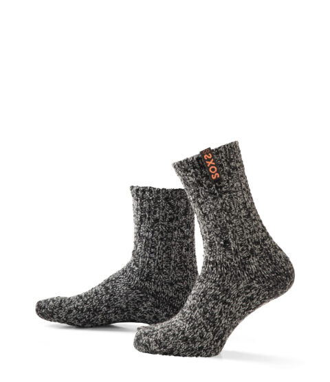 Soxs Antislip Sokken Halfhoog - Dark Grey/Moonless Night 37-41-1