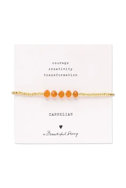 A Beautiful Story Essential Kaart - Carneool Armband