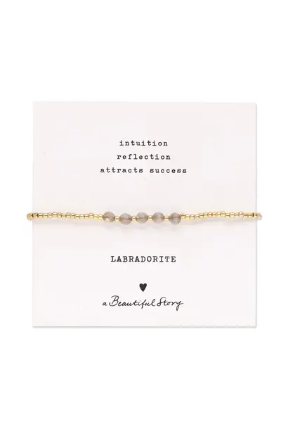 A Beautiful Story Essential Kaart - Labradoriet Armband