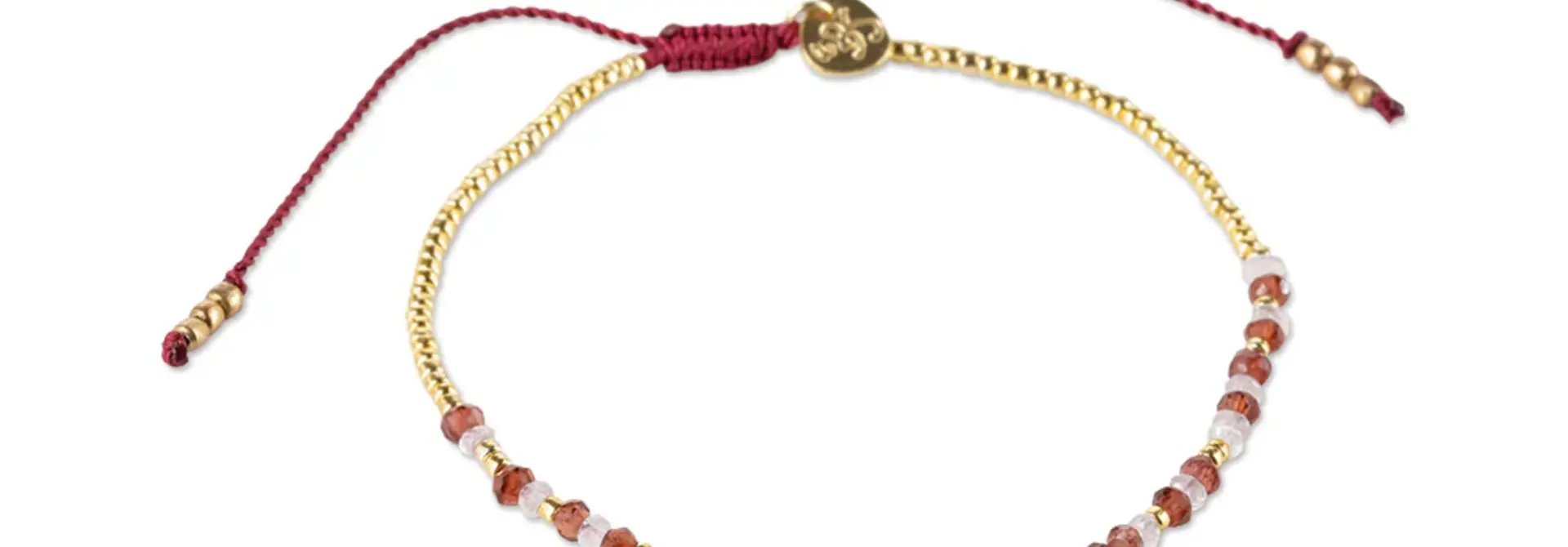 A Beautiful Story Sparkling Armband - Granaat & Rozenkwarts