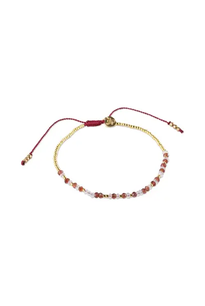A Beautiful Story Sparkling Bracelet - Garnet & Rose Quartz