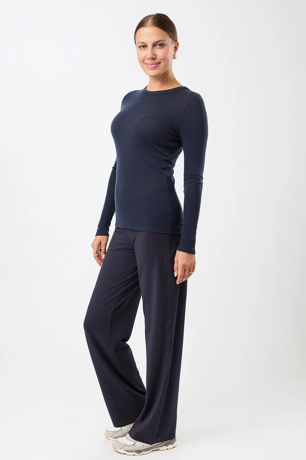 Mandala Crew Neck Wool Longsleeve - Night Sky-4