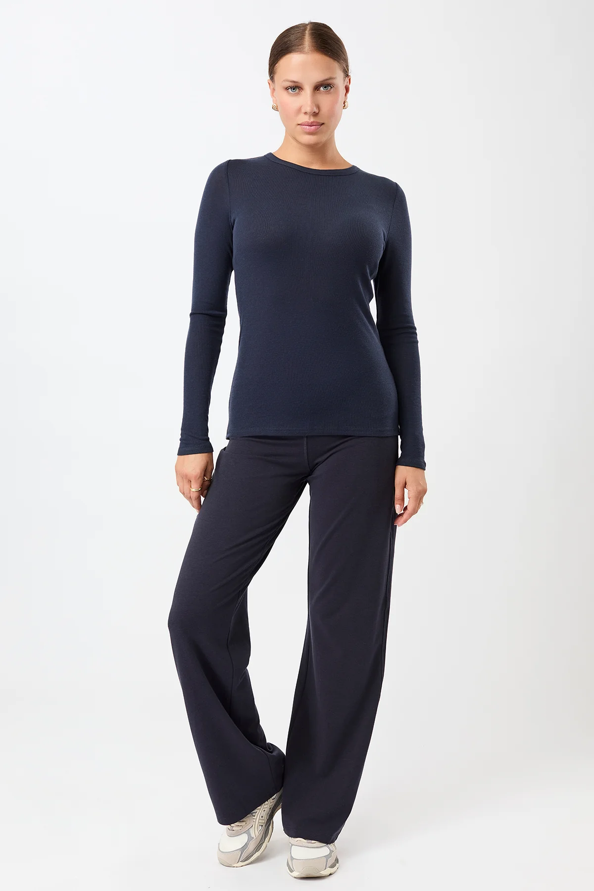 Mandala Crew Neck Wool Longsleeve - Night Sky-3