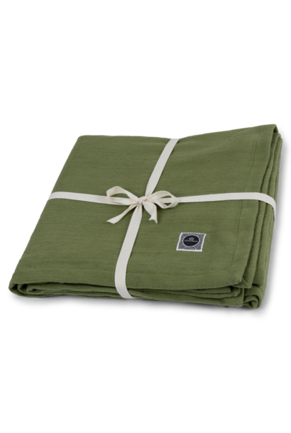 Yogisha Yoga-Decke aus Baumwolle – Olivgrün