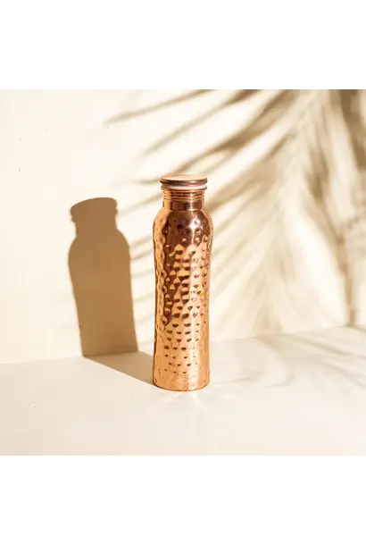 Forrest & Love Koperen Drinkfles 900ml - Curve Hammered