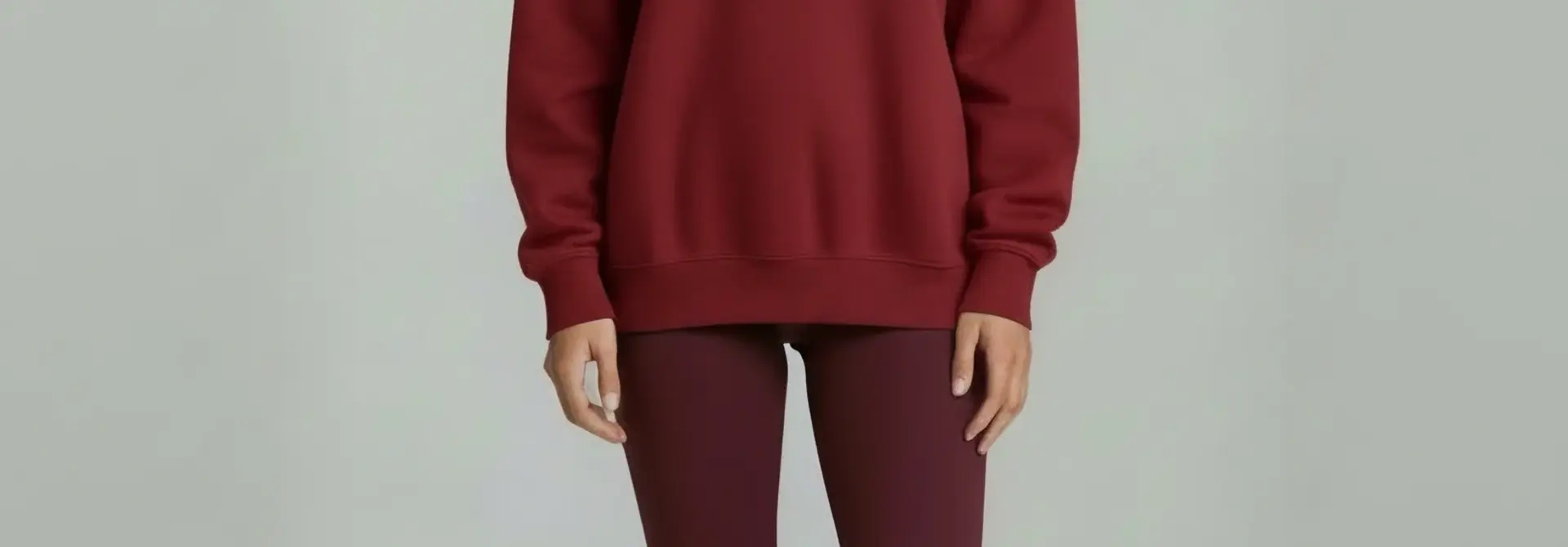 Spica Oversized  Sweatshirt - Burgundy