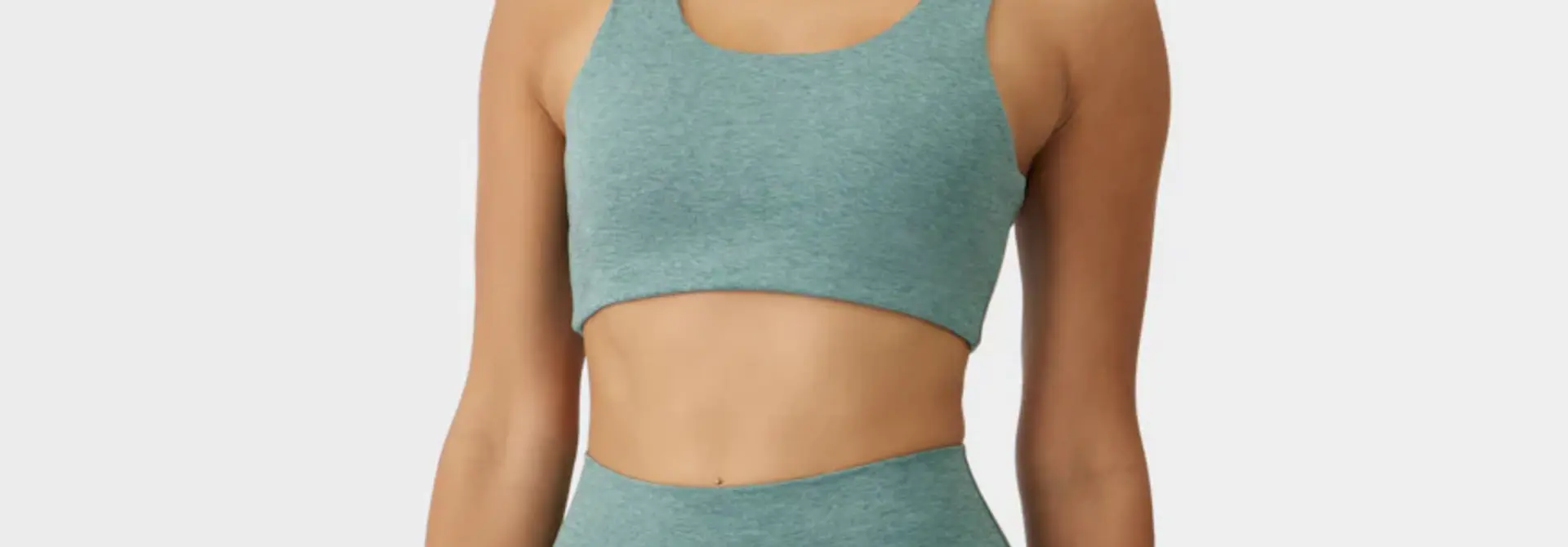 Manduka Dhara Scoop Bra - Black Sage Heather