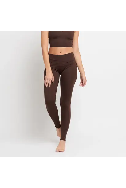 Teeki Yoga Leggings - Solid Cacao Brown