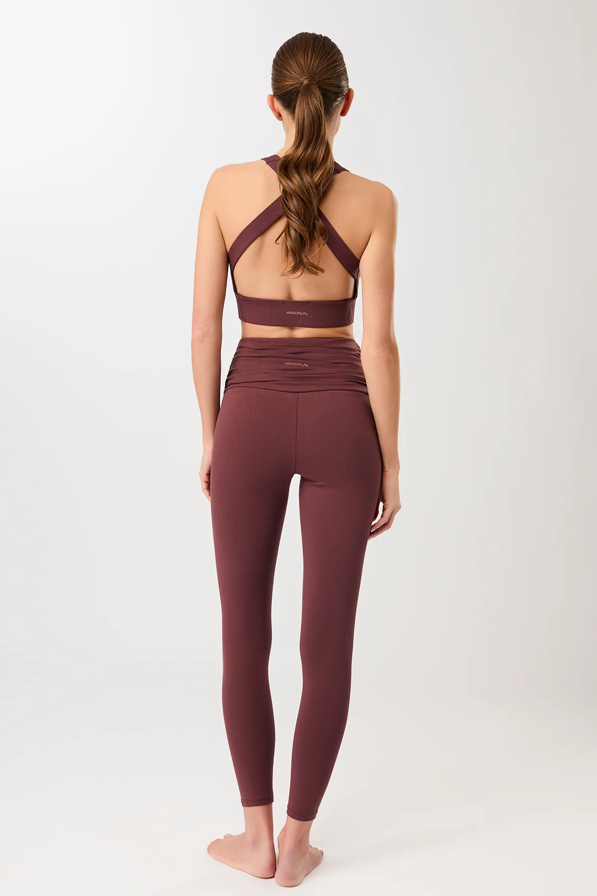 Mandala French Neck Bra - Rosewood-5