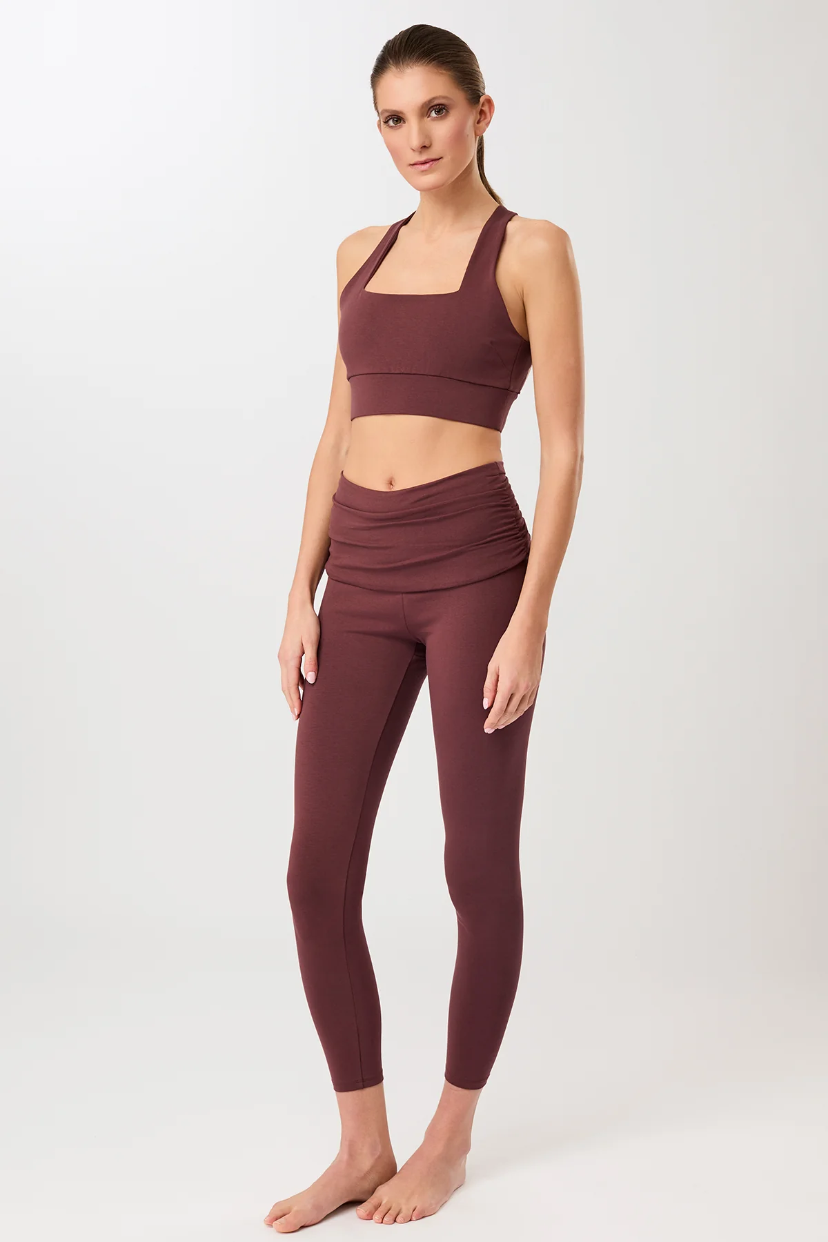 Mandala French Neck Bra - Rosewood-4