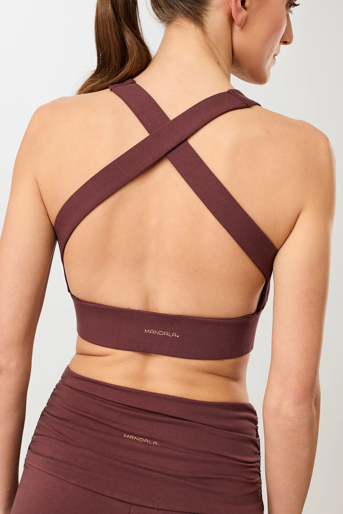 Mandala French Neck Bra - Rosewood-2