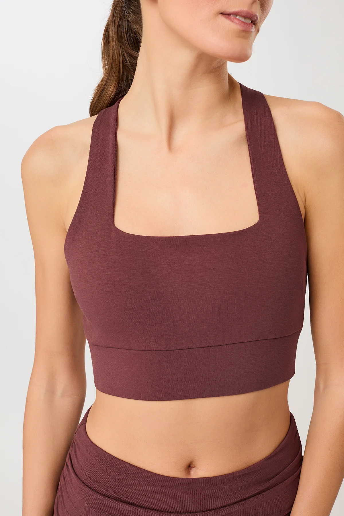 Mandala French Neck Bra - Rosewood-3