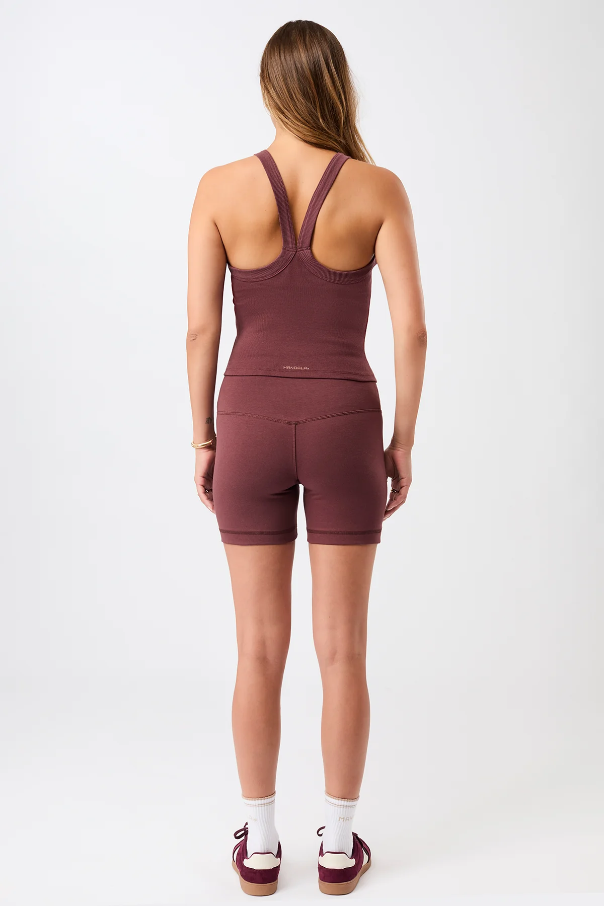 Mandala Biker Shorts - Rosewood-5