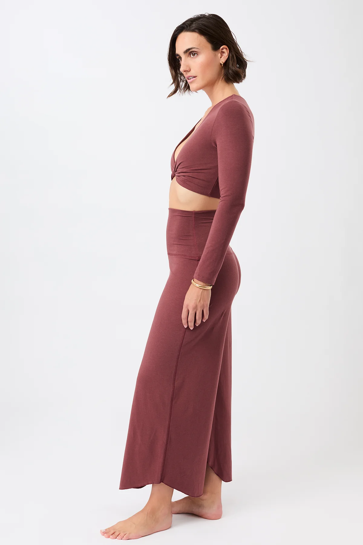 Mandala Tulip Pants - Rosewood-5