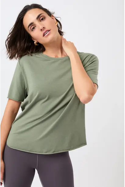 Mandala Halfmoon Shirt - Charcoal Green