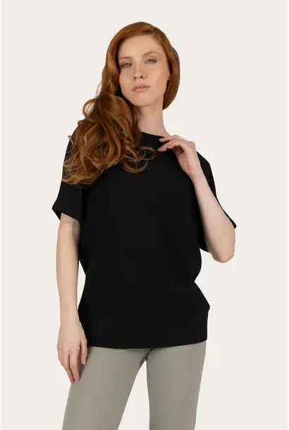 Urban Goddess Budhi Short Sleeve Top - Onyx Black
