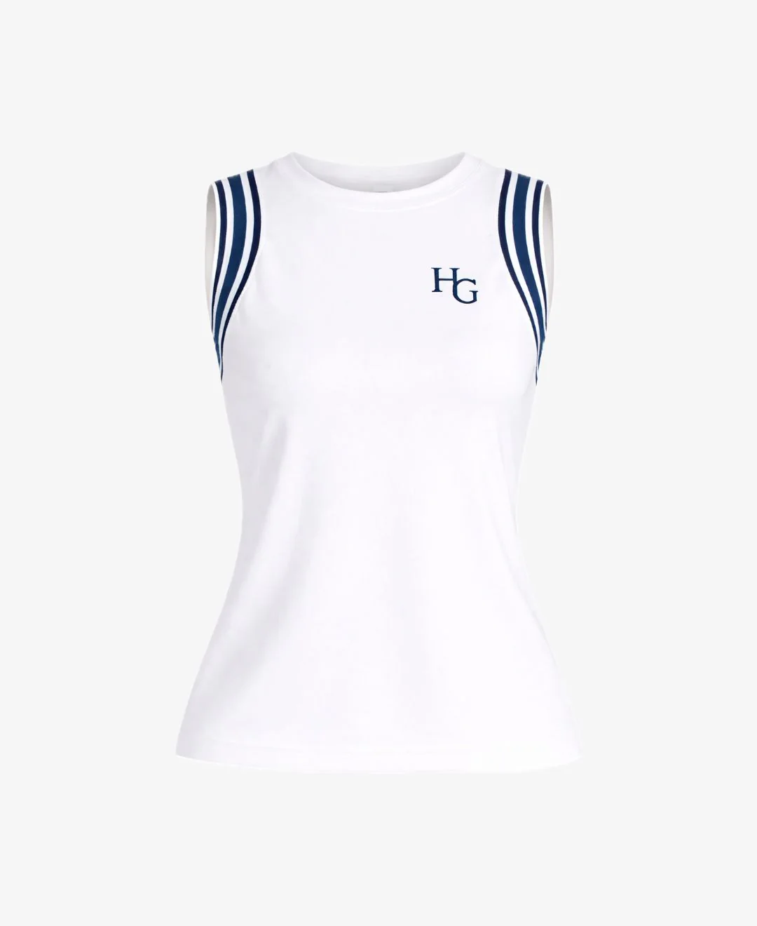 House of Gravity Stripe Tank - White Topaz x Green-5