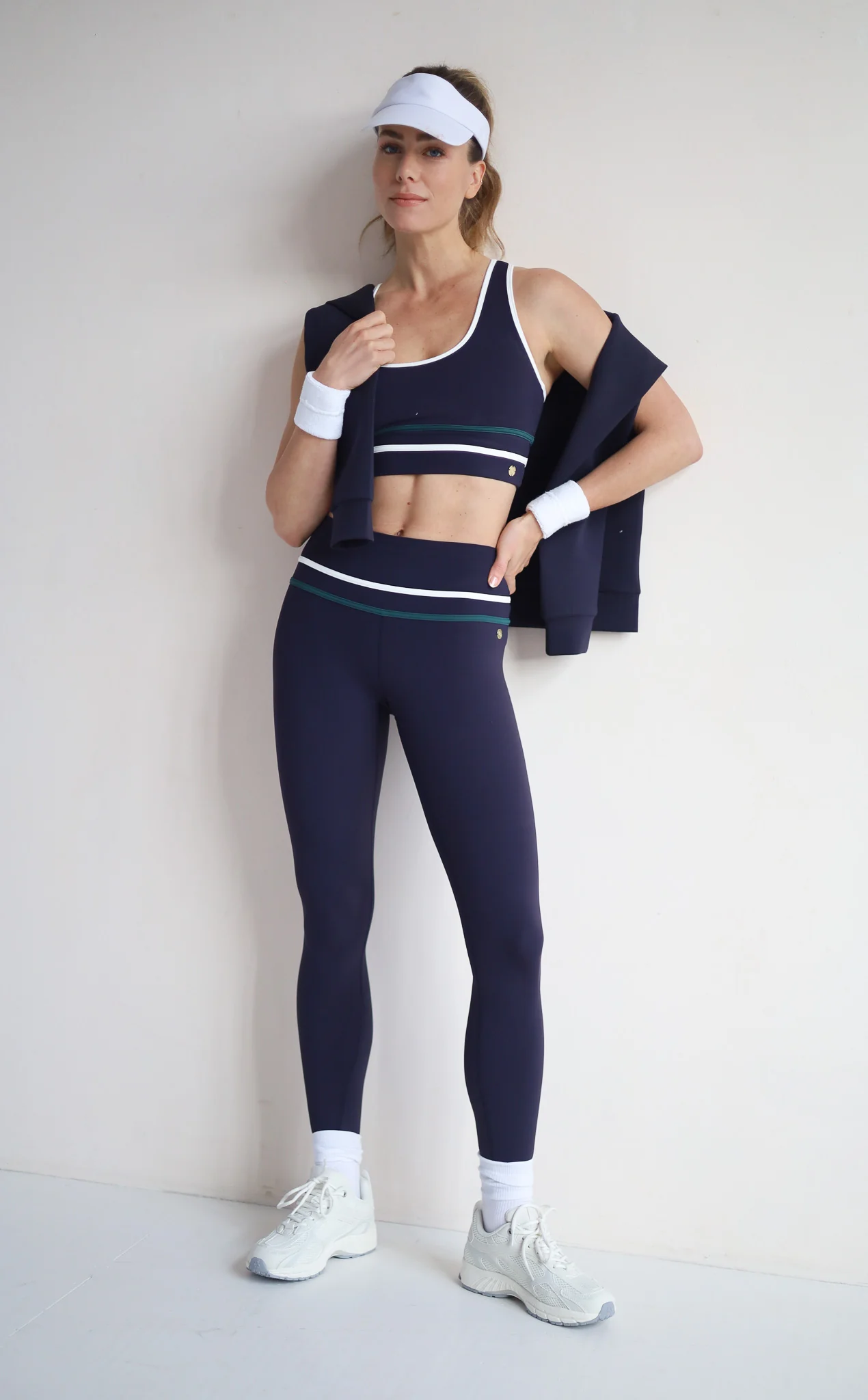 House of Gravity Line Leggings - Blue x White x Green-1