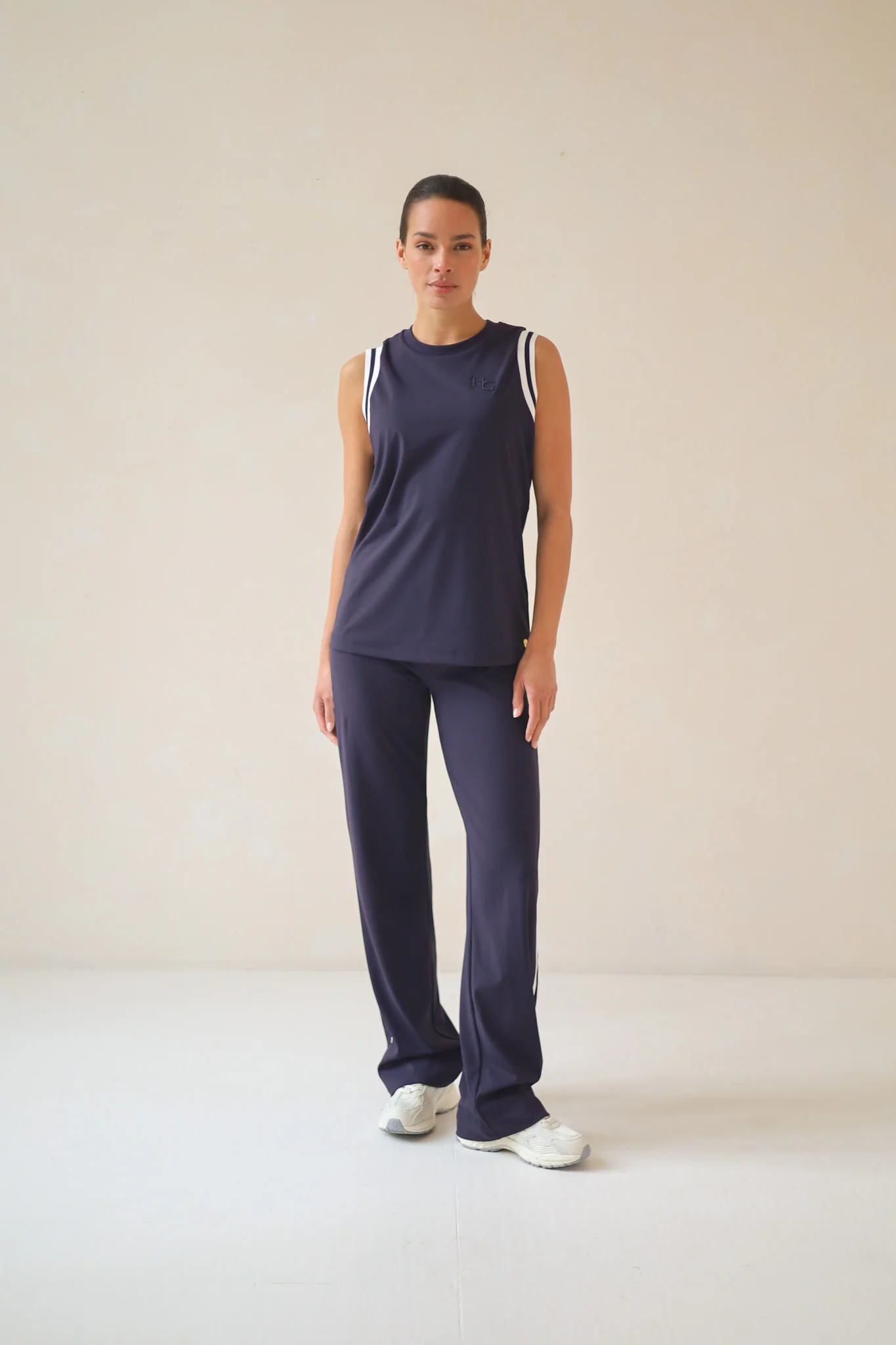 House of Gravity Active Stripe Trouser - Deep Blue Moonstone-2