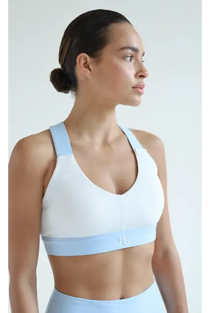 House of Gravity Signature Bra - White x Crystal Blue