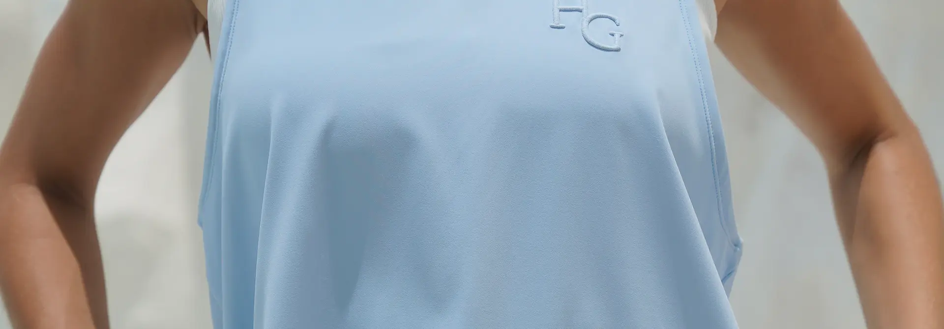 House of Gravity Tanktop mit lockerer Passform – Kristallblau