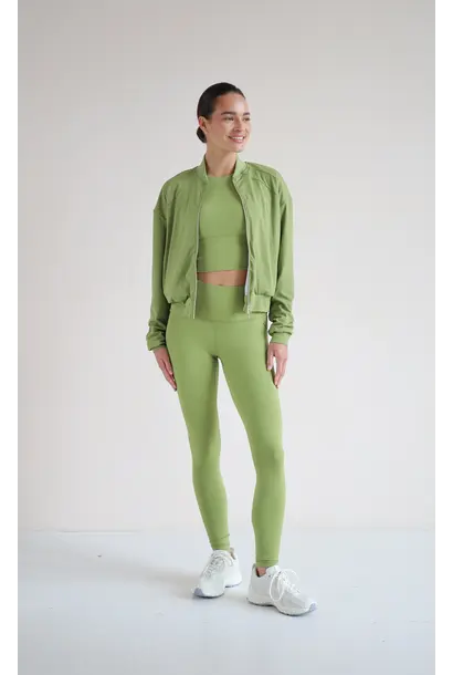 House of Gravity Active Jacket – Matcha-Grün x Weiß