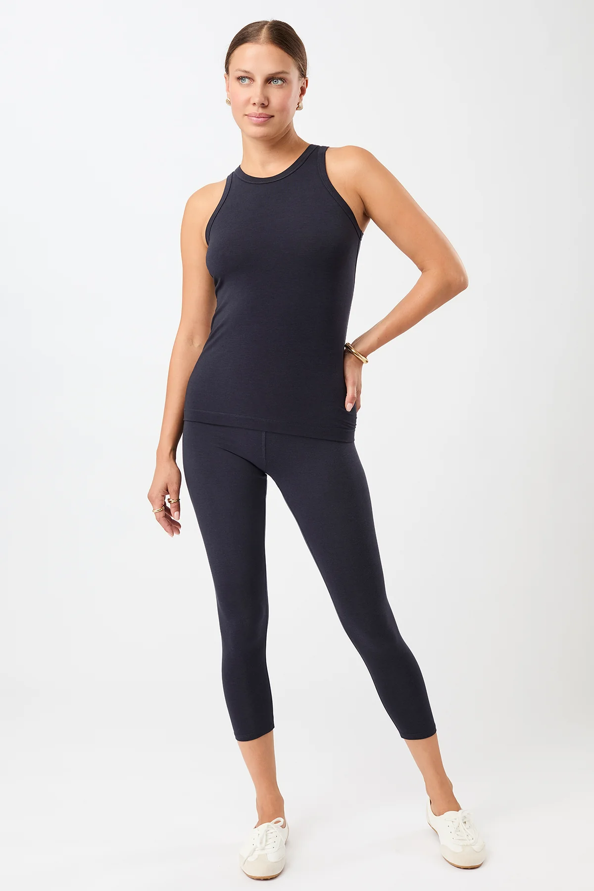Mandala Best Cropped Leggings - Night Sky-4