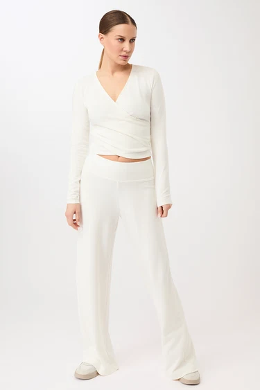 Mandala Baggy Jogger - White-4