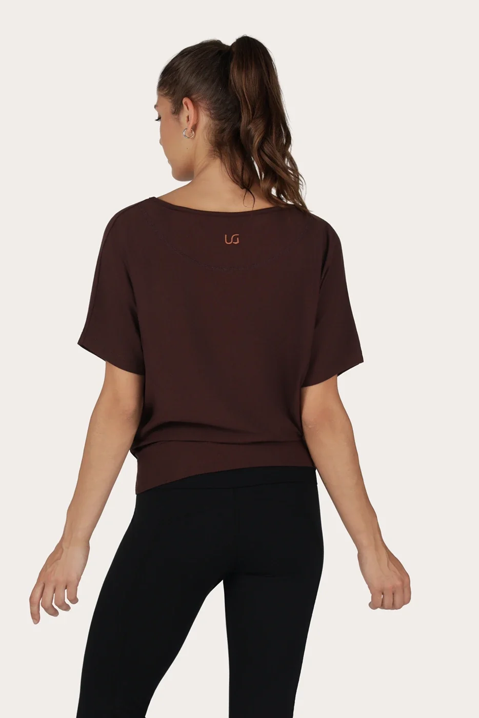Urban Goddess Budhi Short Sleeve Top - Cacao-2