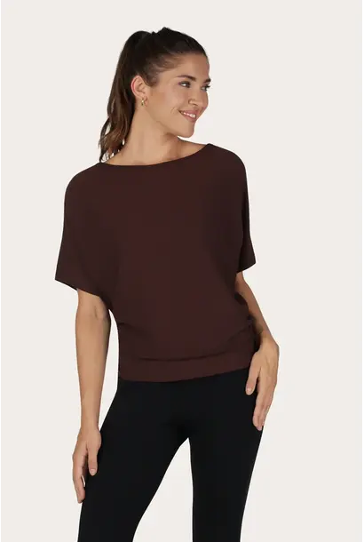 Urban Goddess Budhi Short Sleeve Top - Cacao