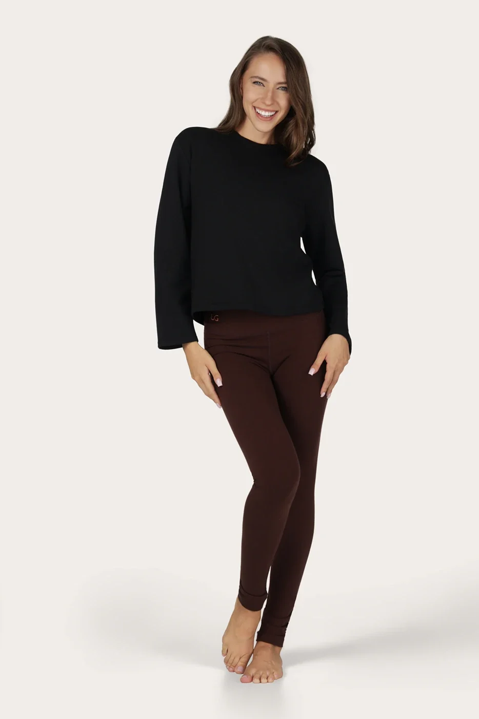 Urban Goddess Bhaktified Leggings - Cacao-4