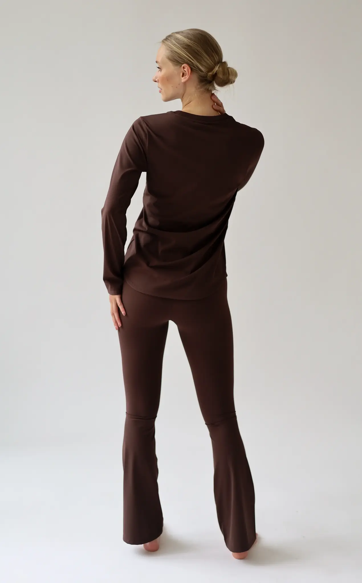 House of Gravity Active Langarmshirt – Kakaobraun-4