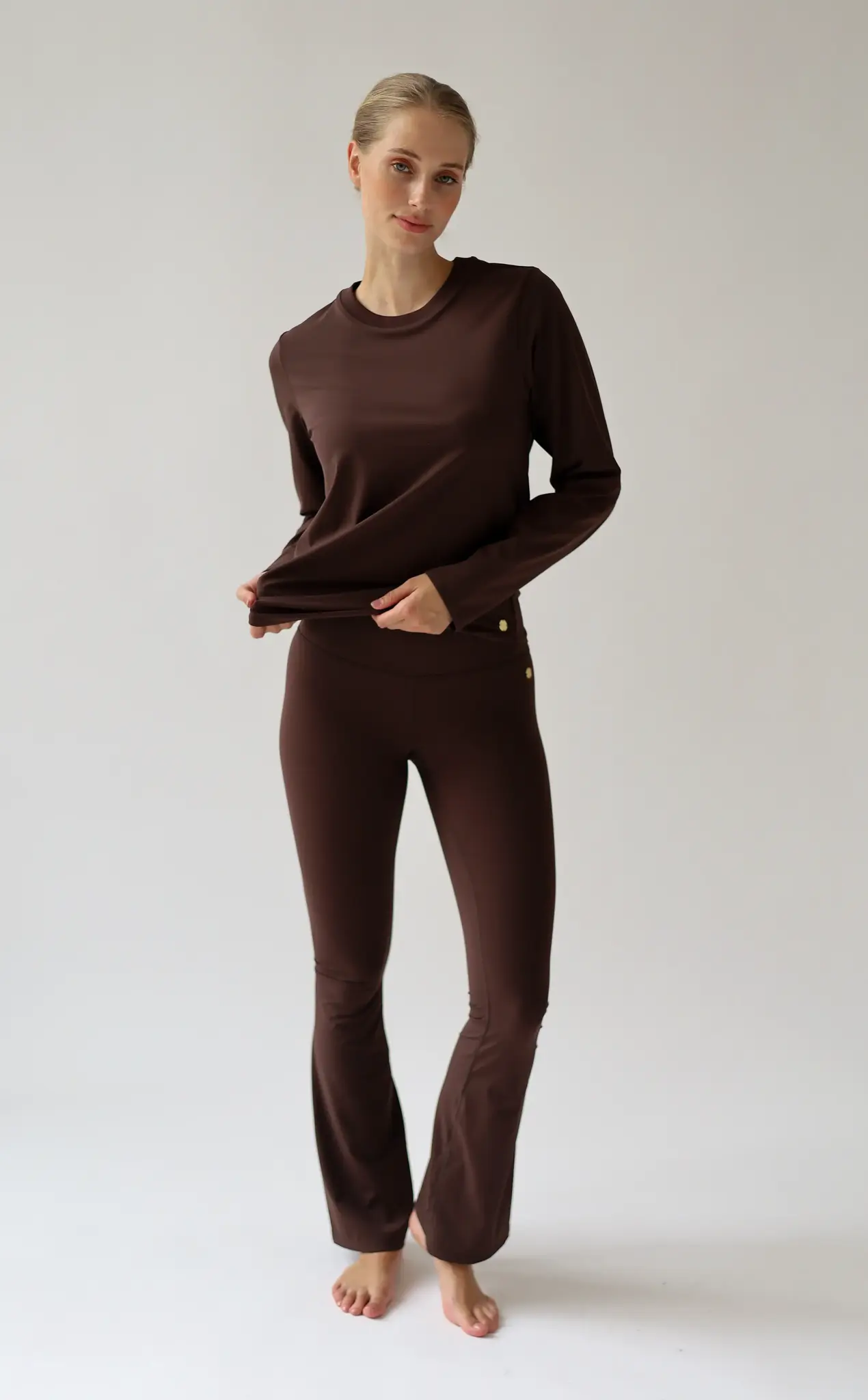 House of Gravity Active Langarmshirt – Kakaobraun-3