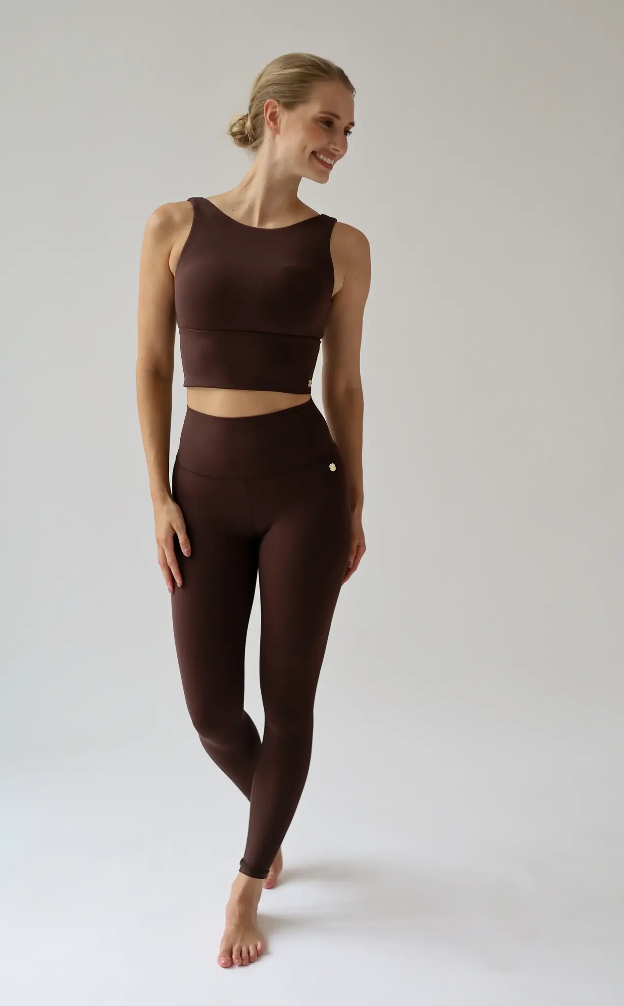 House of Gravity Signature Leggings - Cacao Brown-1