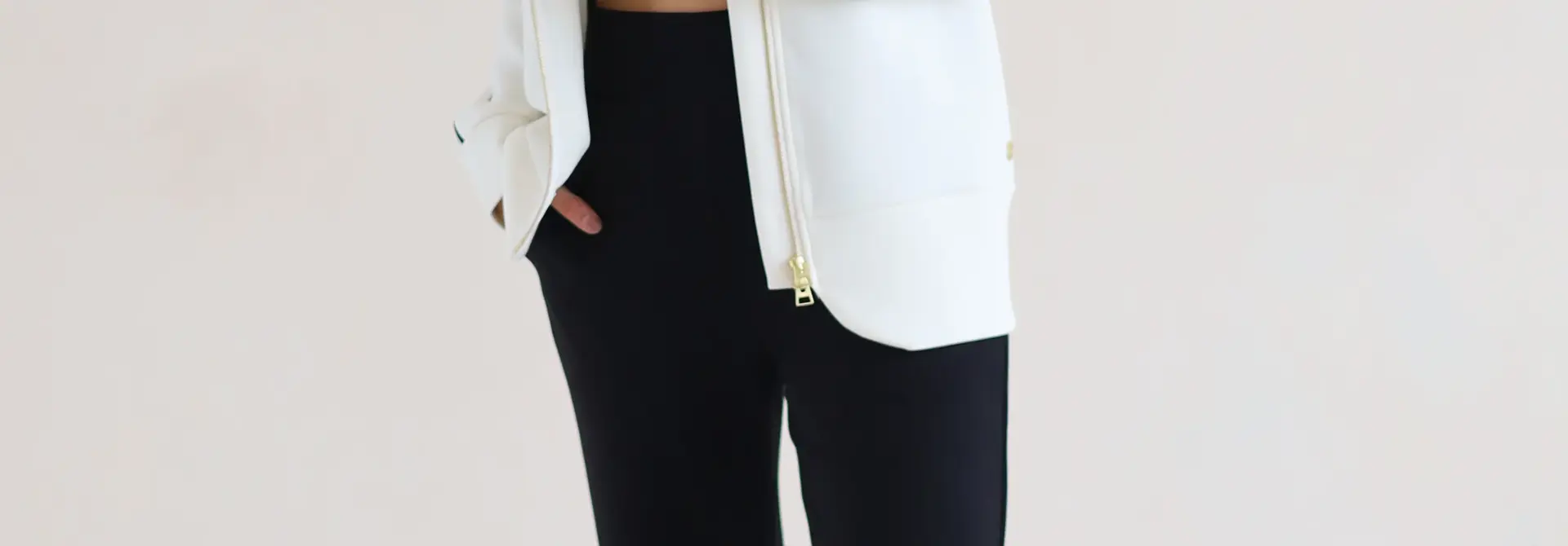House of Gravity Contrast Hoodie Cardigan - Off-White Marble