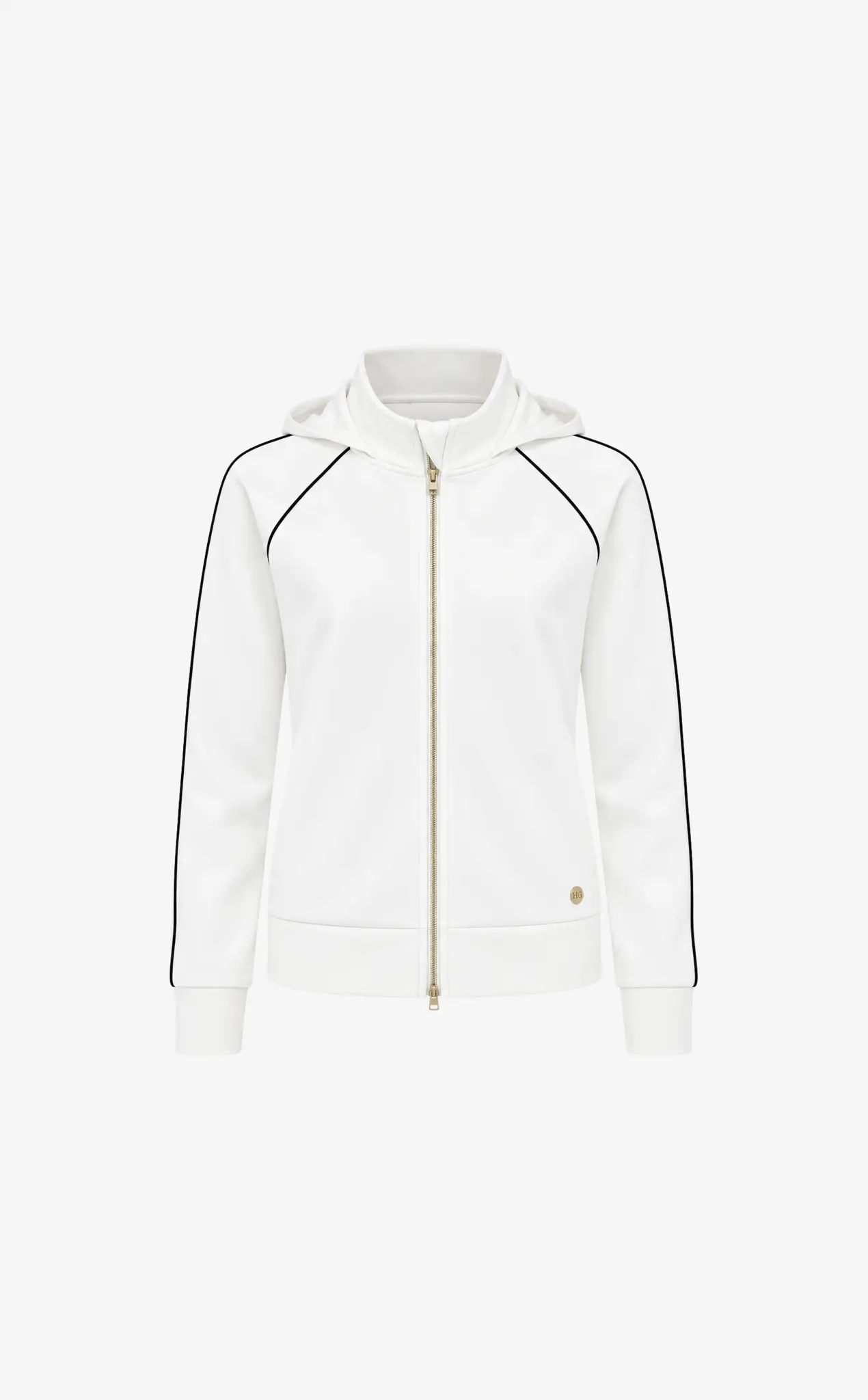 House of Gravity Contrast Hoodie Cardigan - Off-White Marble-6