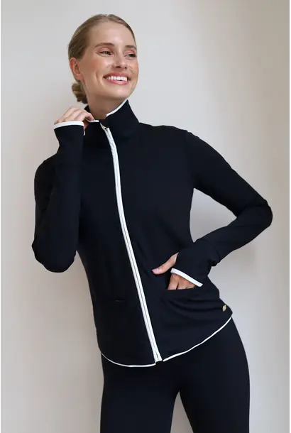 House of  Gravity Contrast Performance Jacket - Black x White