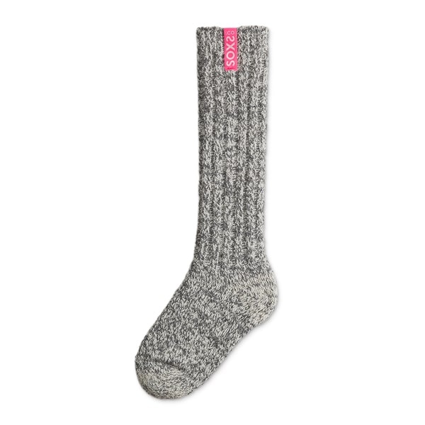 Soxs Knee-High Socks - Grey/Bubble Gum 37-41-2
