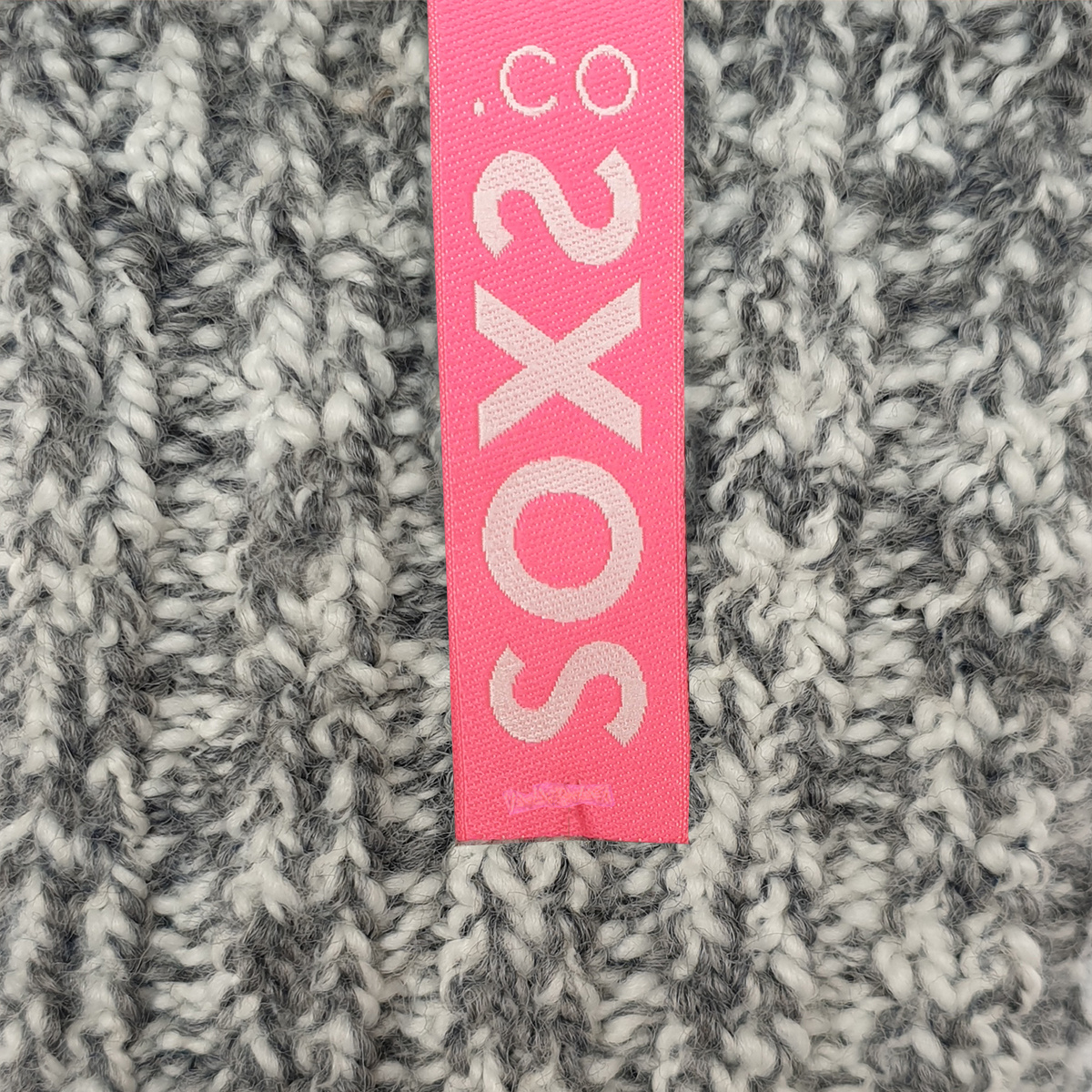 Soxs Knee-High Socks - Grey/Bubble Gum 37-41-3