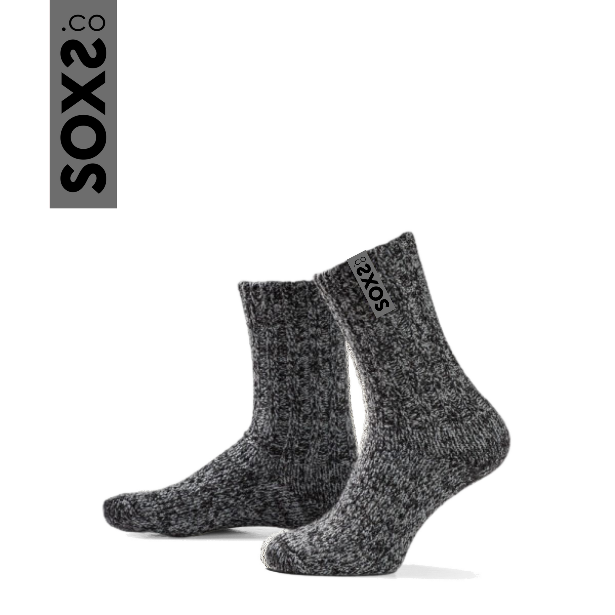 Soxs Sokken Halfhoog - Dark Grey/Moon Mist 42-46-2