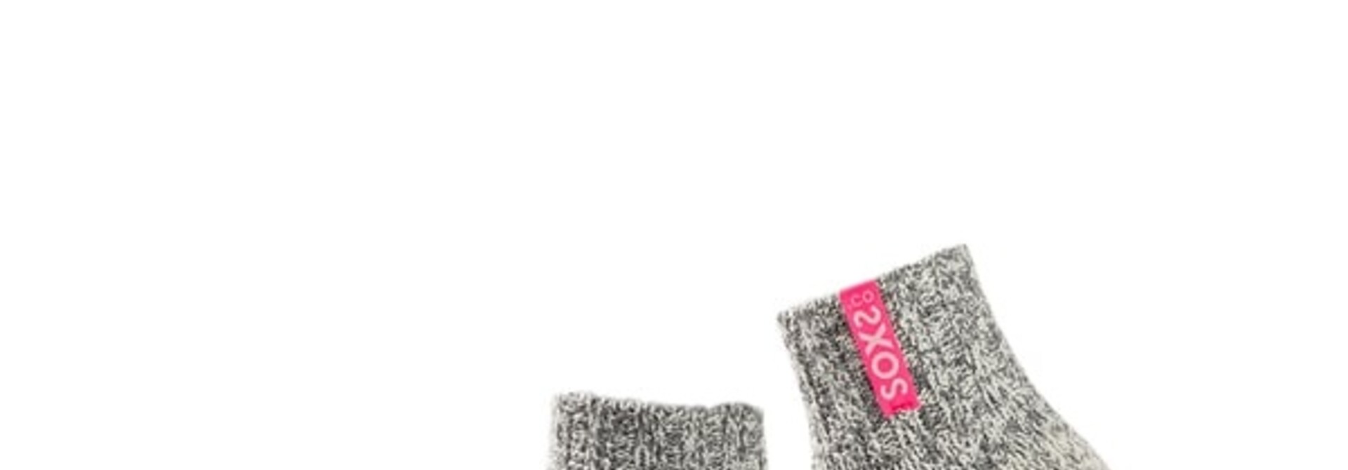 Soxs Low Socks - Grey/Bubble Gum 37-41